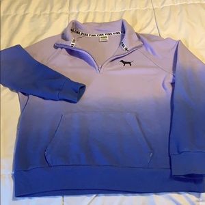 Pink 1/4 zipper ombre sweatshirt